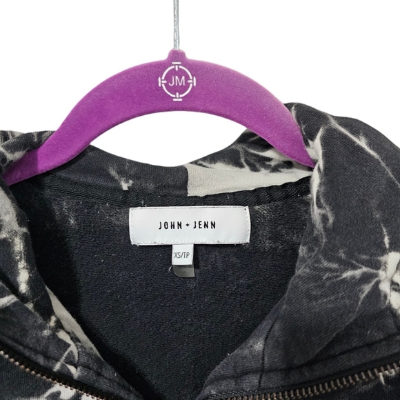 John + Jenn Tie Dye Full Zip Hoodie Sweatshirt - Picture 4 of 8